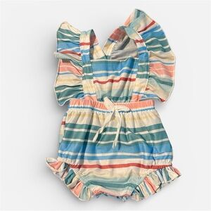 Striped Multicolor Kids One Piece Romper
